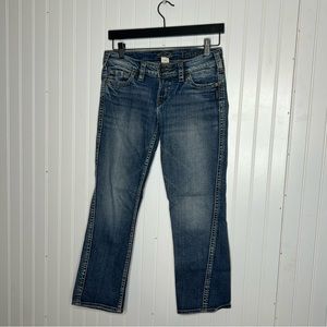 Silver Jeans Frances Denim Capri Size 27